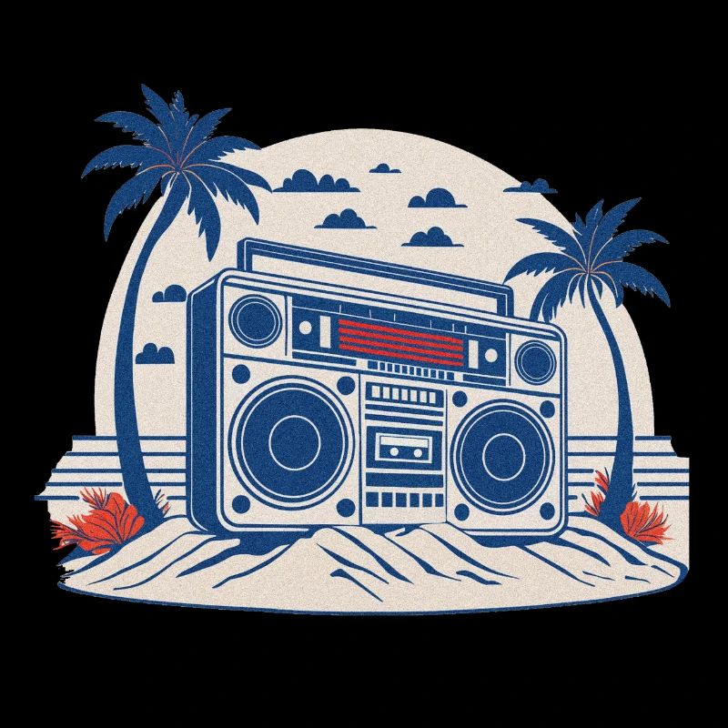 Vintage-Musik-Ghettoblaster