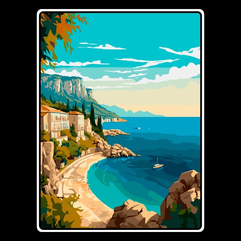 Makarska Kroatien Klippen Mittelmeerküste