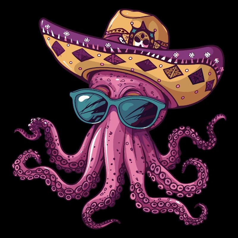 Octopus Funny Sombrero