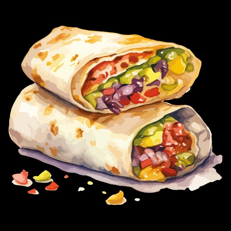 Wrap Burrito Illustration