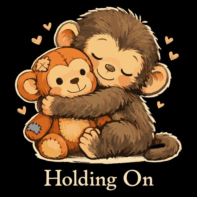 Ängstlicher Affe Emotional Support