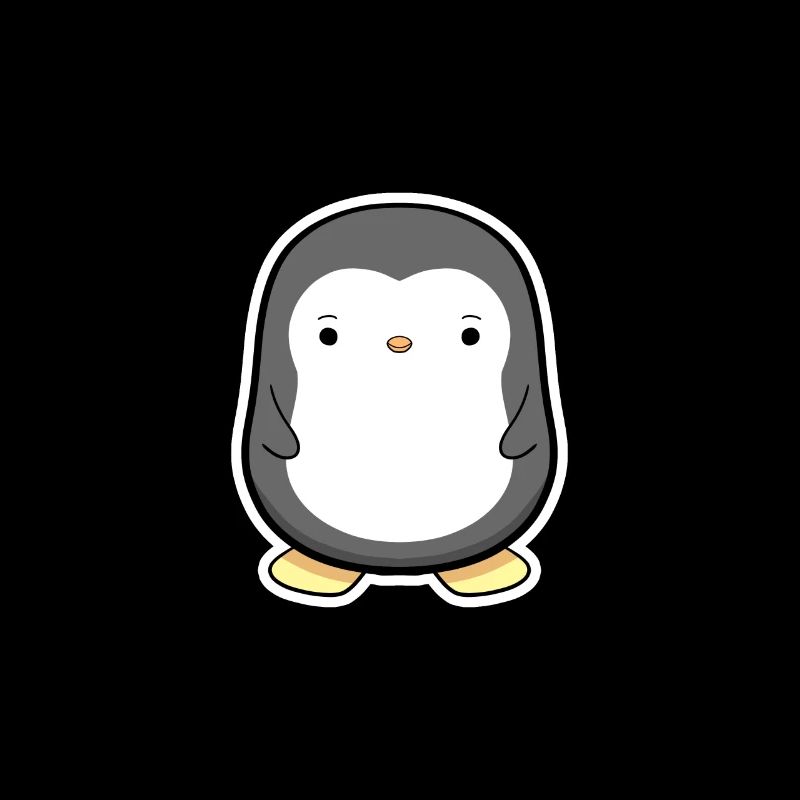 Autocollant de dessin animé du petit manchot