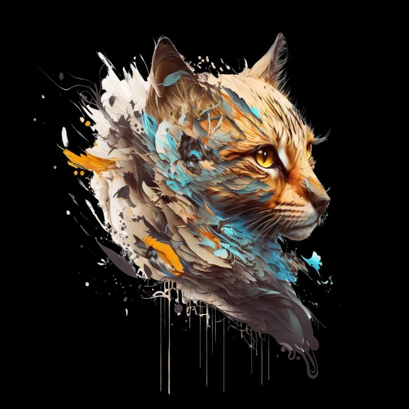 Mignon gros chat dans le profil latéral