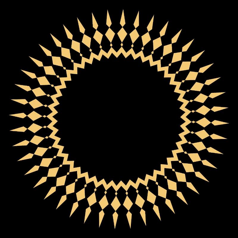Radiant sun frame geometric