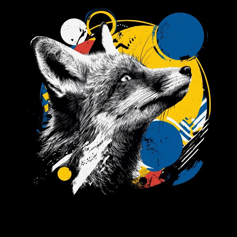 Artistic fox nature lover
