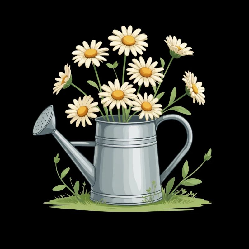 Gänseblümchen in der Gießkanne