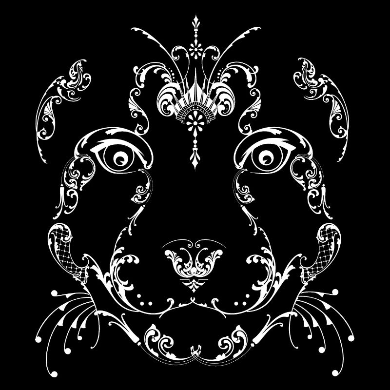 Snow leopard cheetah psychedelic ornament pattern