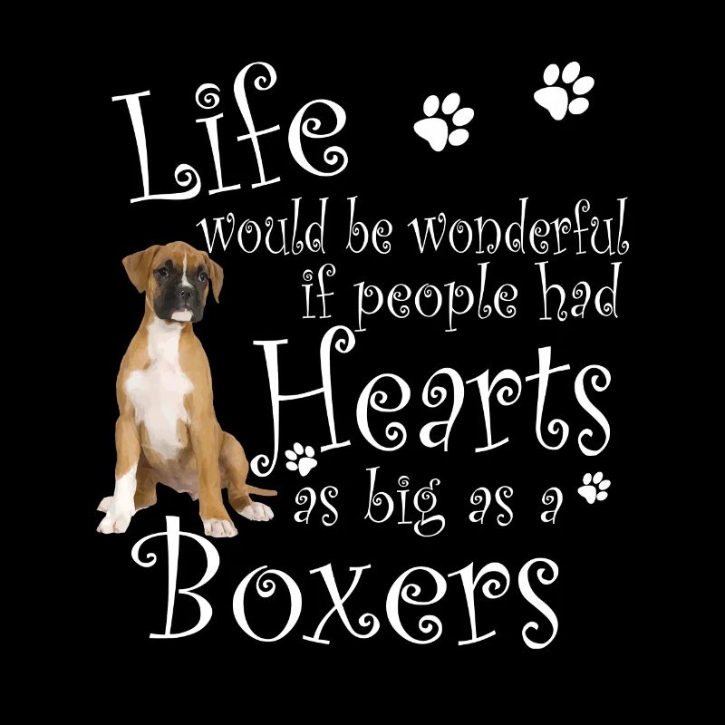 Boxer-Hundeherz so groß wie ein Boxer