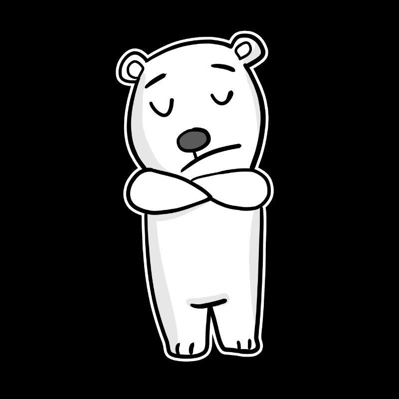 Polar bear is annoyed