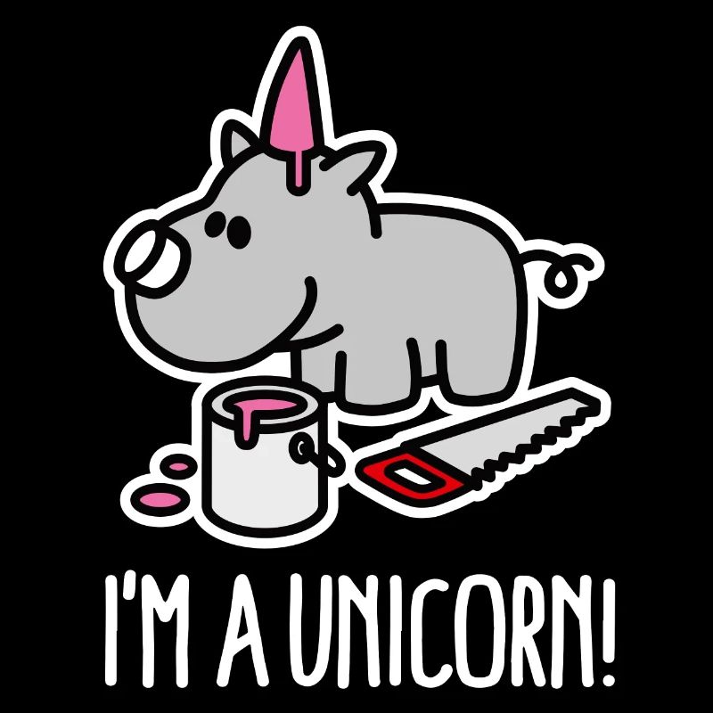 Ich bin ein Einhorn Nashorn lustige mollig BBW Plus Größe