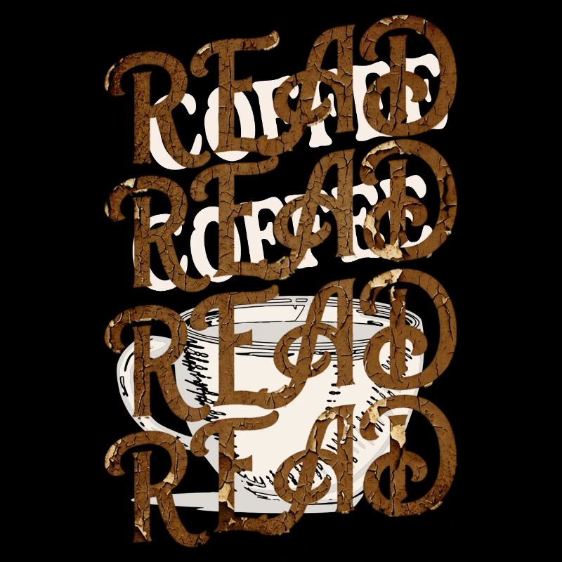 Read Design - Vintage Look mit Kaffeehintergrund