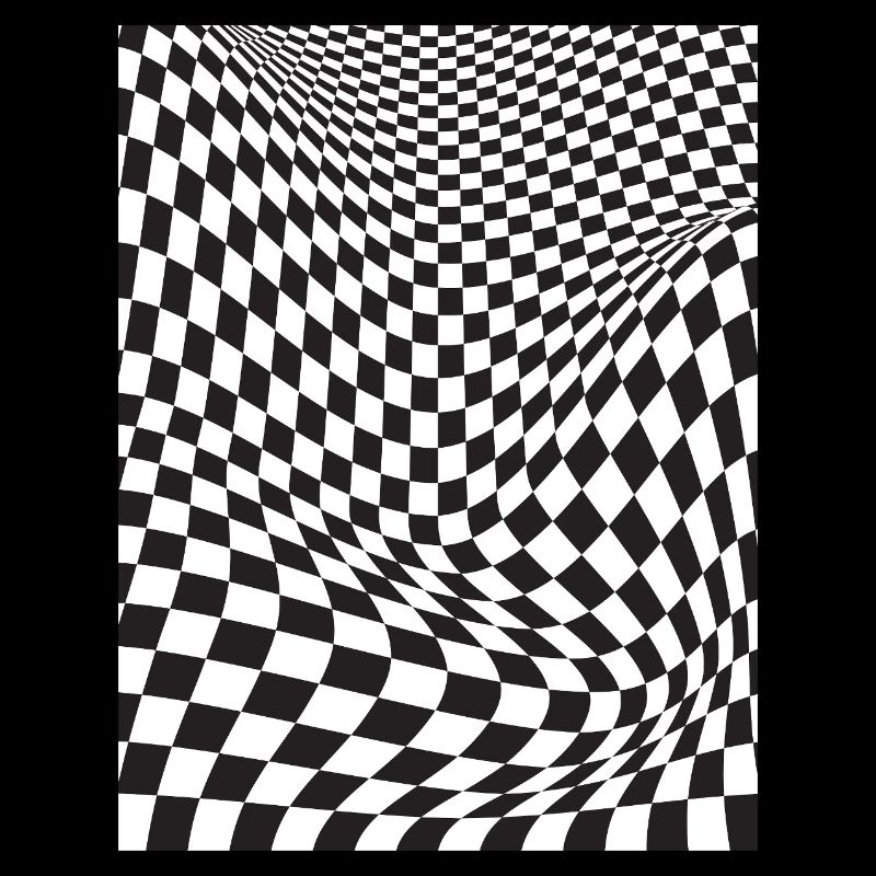 Illusion à damier déformée