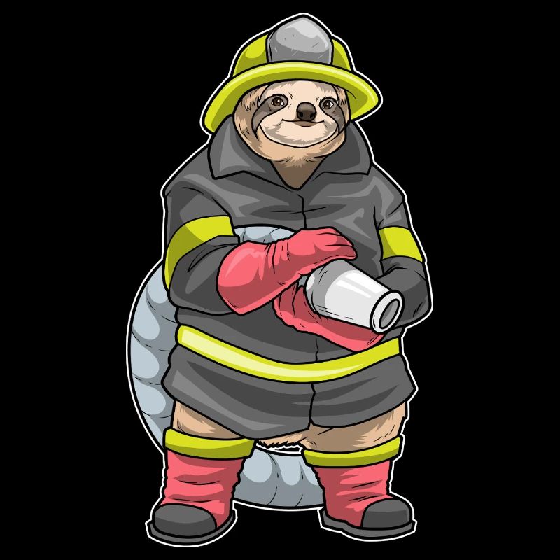 Sloth Firefighter Fire Extinguisher