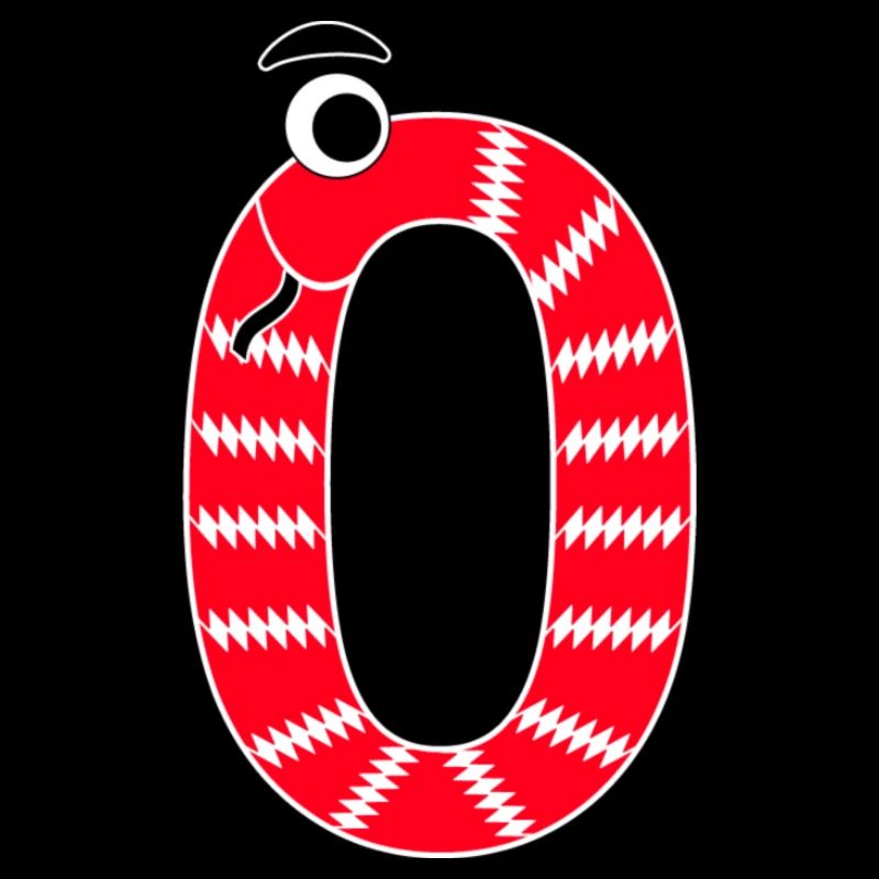 Number 0 Snake Red Kids