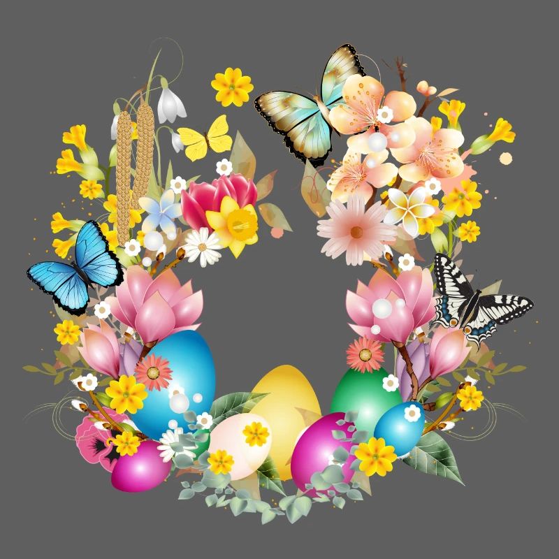 Blossoms & Easter eggs with spring-like accessories
