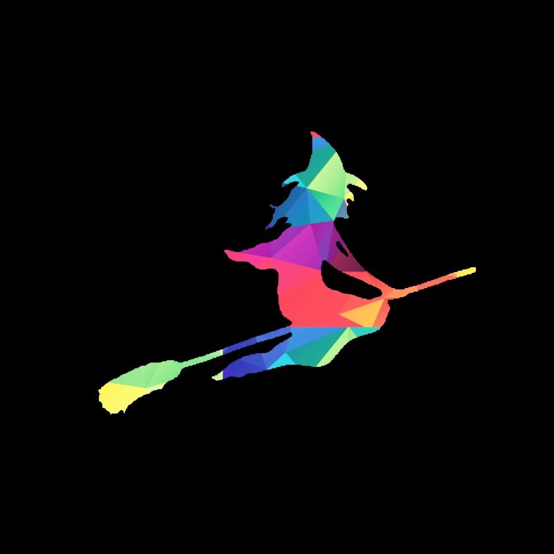 Colorful witch