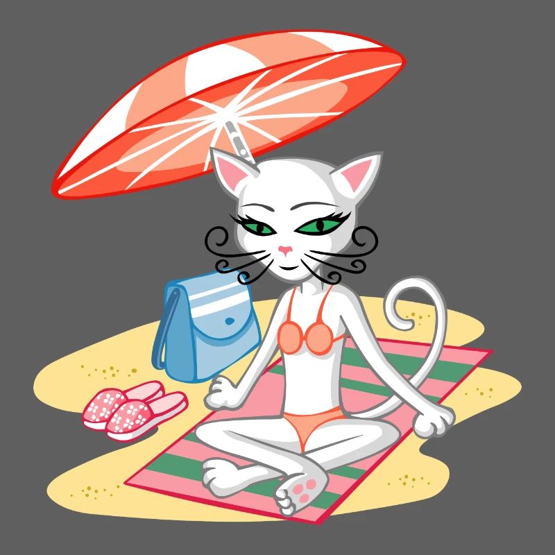 Cat on the beach
