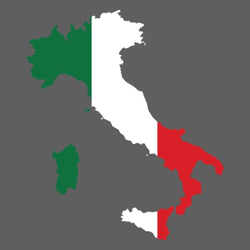 Italy Flag Map