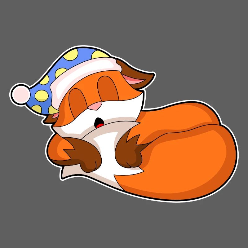 Bonnet de nuit Fox Sleeping