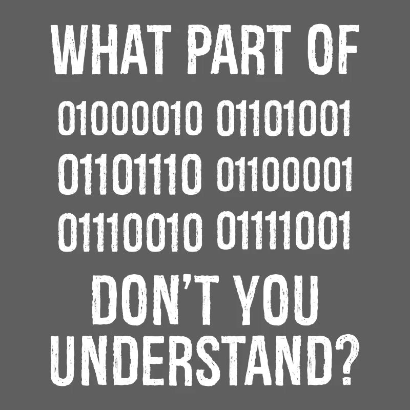 What Part of Binary Code Don't You Understand