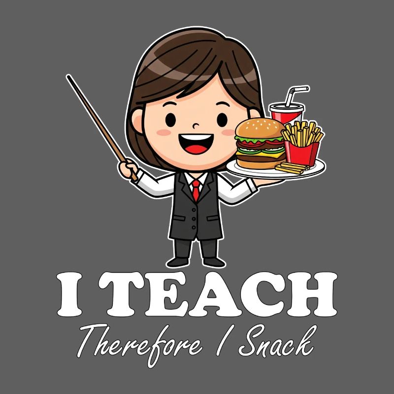 I TEACH, THEREFORE I SNACK - TEACHER GIFT