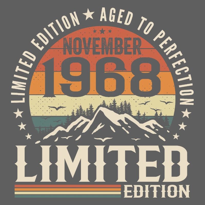 November 1968 Einzigartiger Retro-Geburtstag