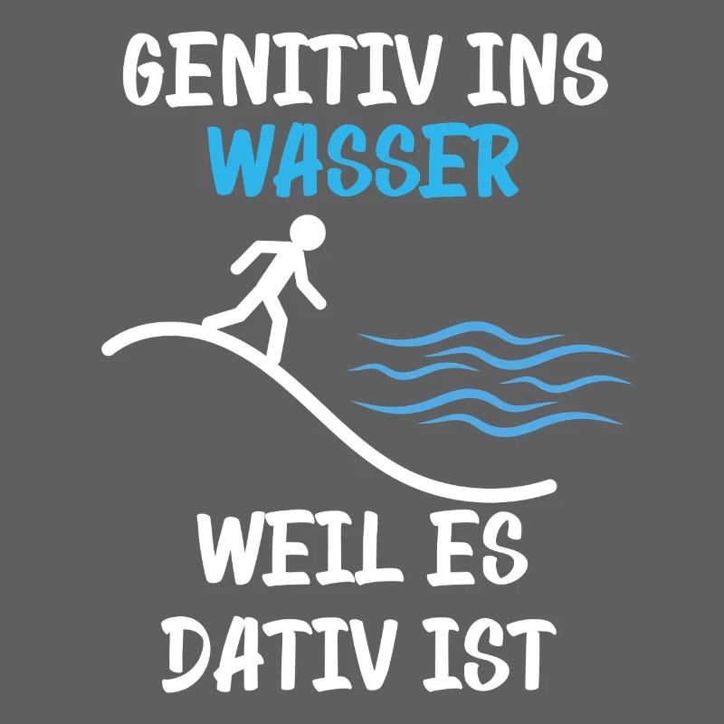 Genitive into the water because it's dative