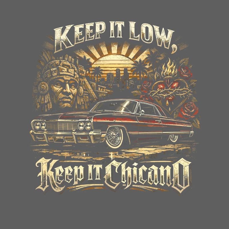 Lowrider Auto Keep It Low Keep It Chicano