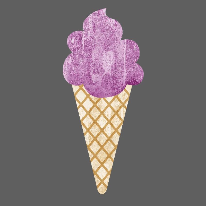 Eiscreme Icecream Eis Waffel Eiskrem Eisdiele lila