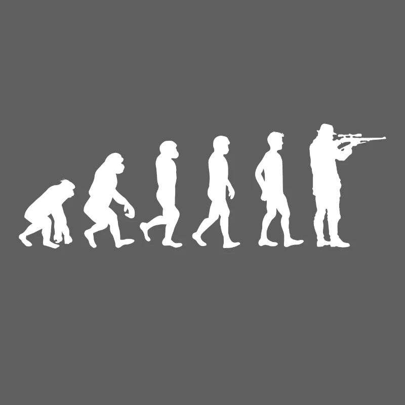 Evolution chasseur chasseur de chemise de chasse cadeau de chasse