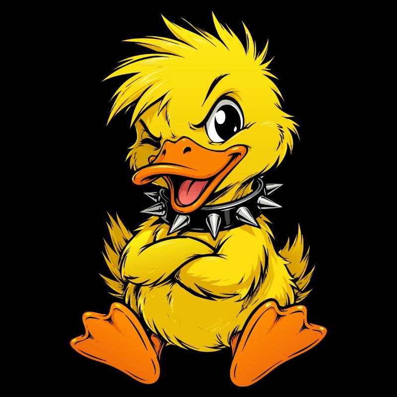 Canard mignon et audacieux