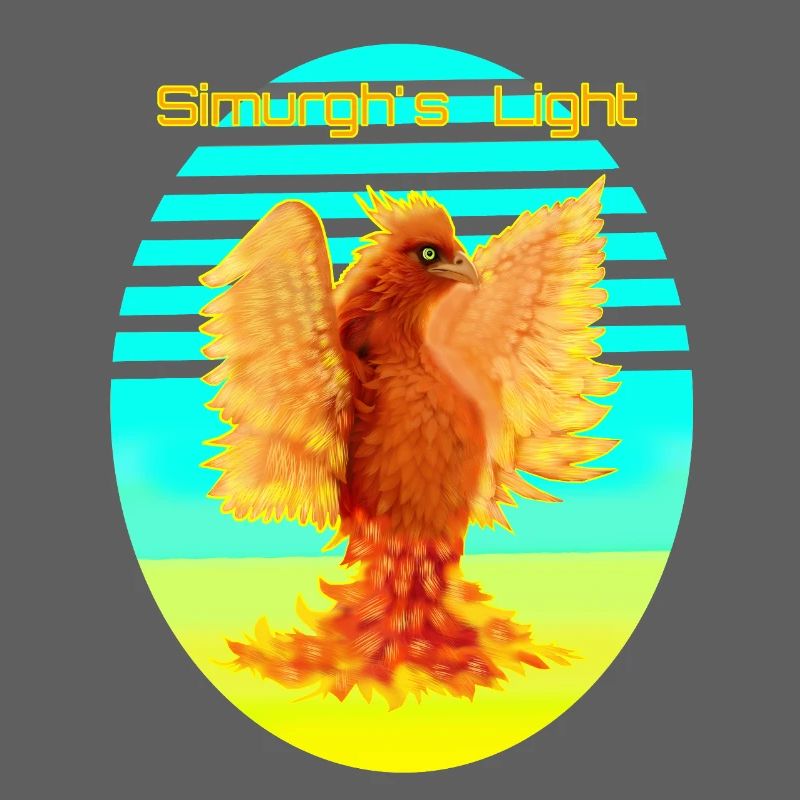 Leuchtend Orange Cyber Bird: Vogel der Glücklichen