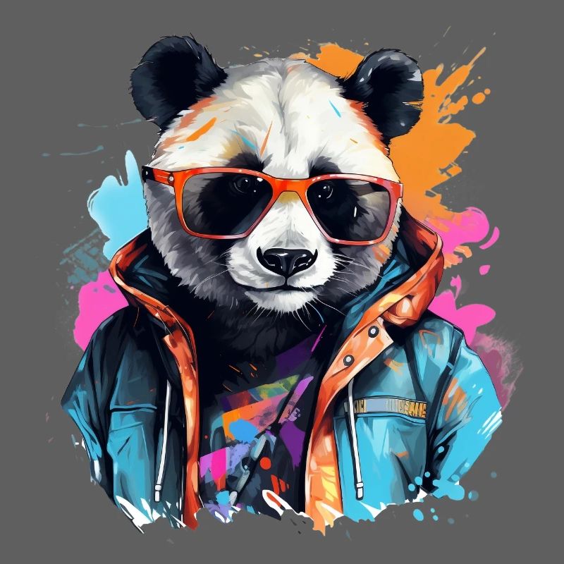 Rogue Panda. Graffiti-style design.