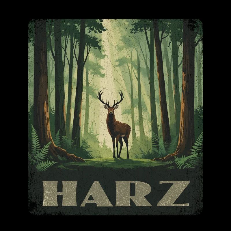 Harz Wald und Hirsch