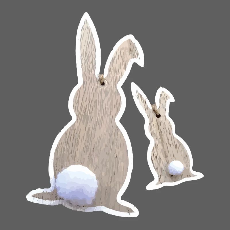 Easter bunnies from behind