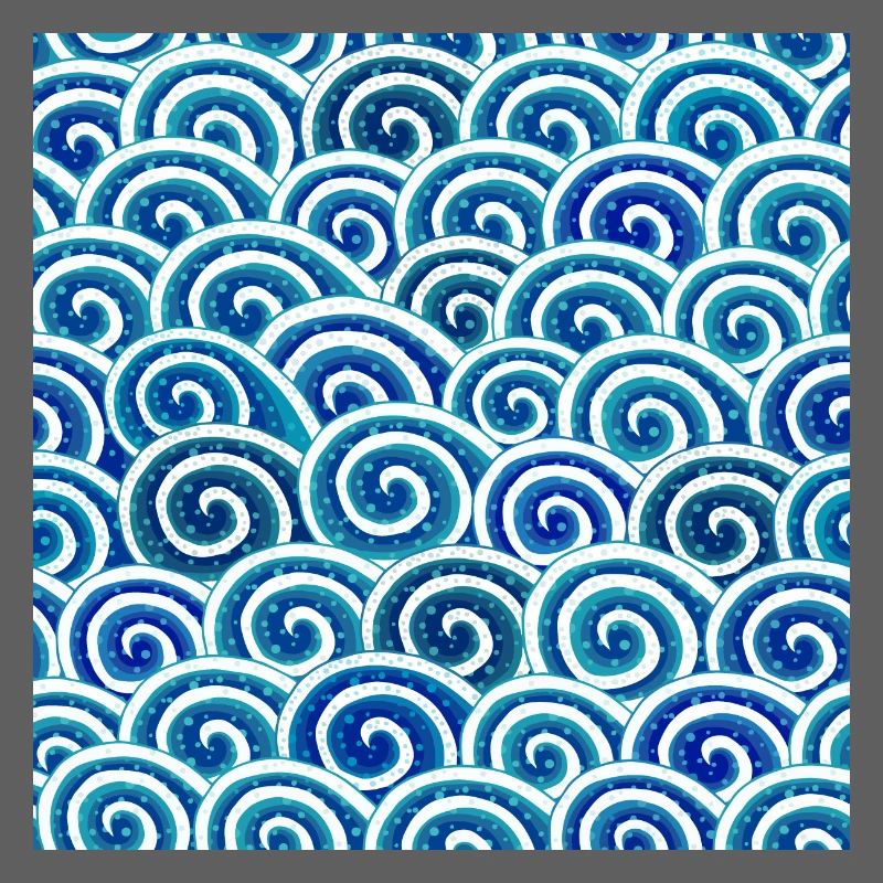 Expressive wave pattern in blue