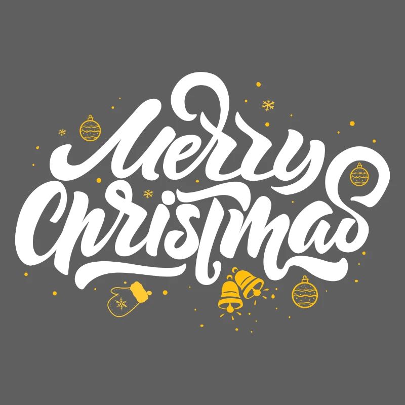 Merry Christmas Script & Ornaments