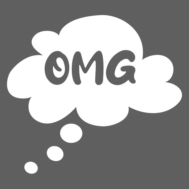 Saying OMG Cloud Thought Bubble Speech Bubble Simple