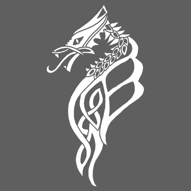 Great White Celtic Dragon
