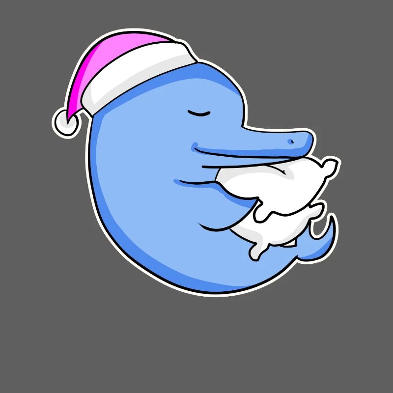 Delfin Müde Ausschlafen Schlafen Mädchen