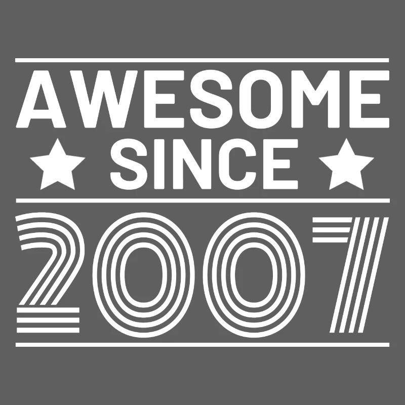 Birthday Retro Awesome since 2007