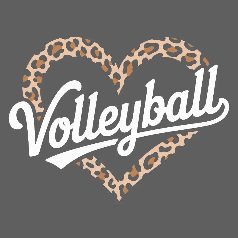 Conception de volley-ball en forme de cœur de léopard