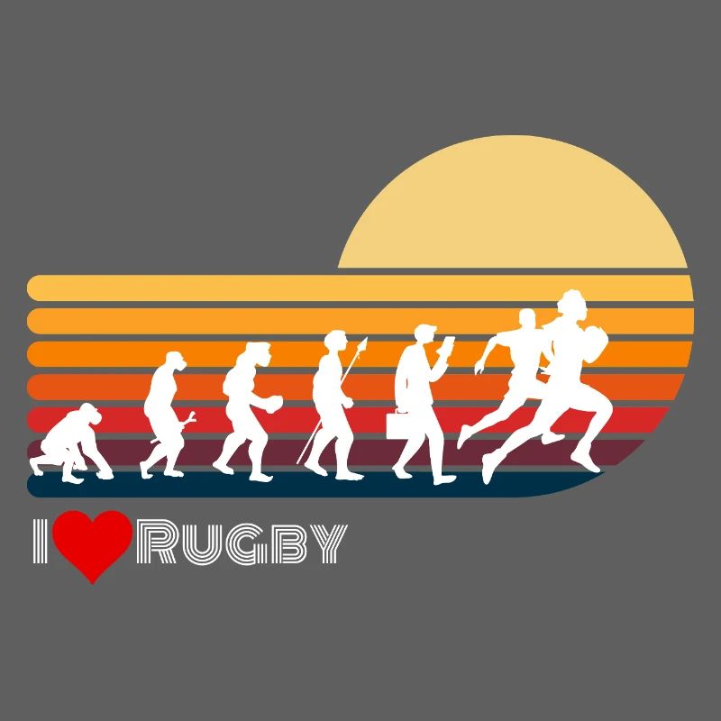 Rugby Rétro Evolution Coucher de soleil