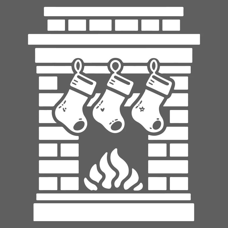 Chaussette de Noël avec cheminée