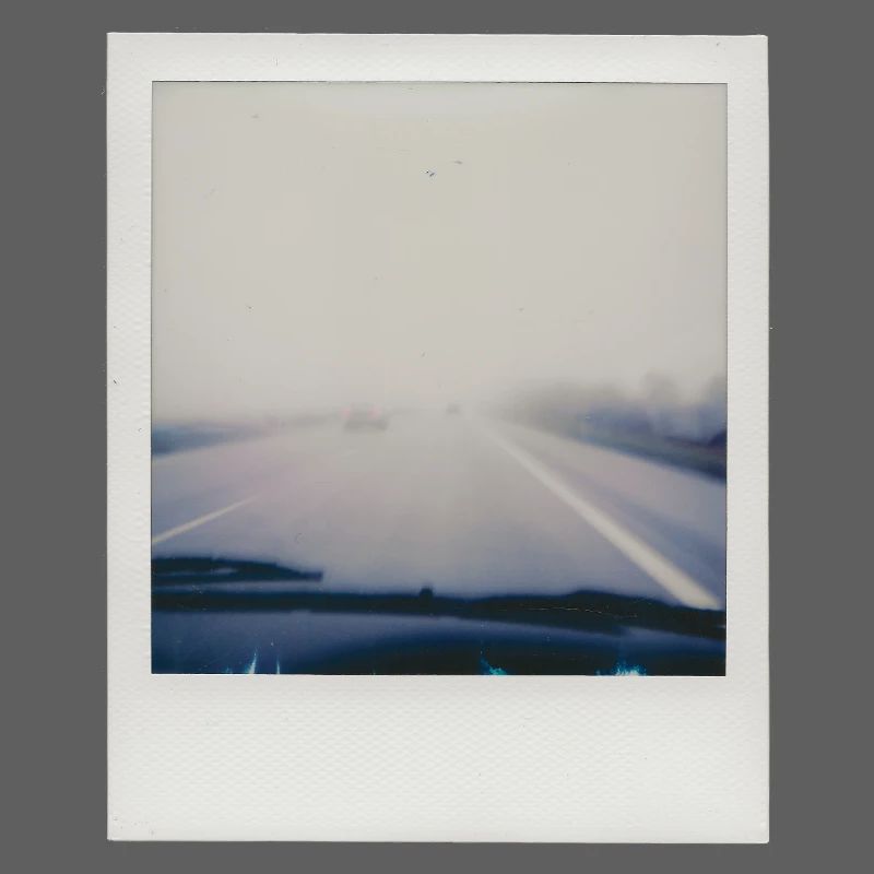 Neblige Autobahn