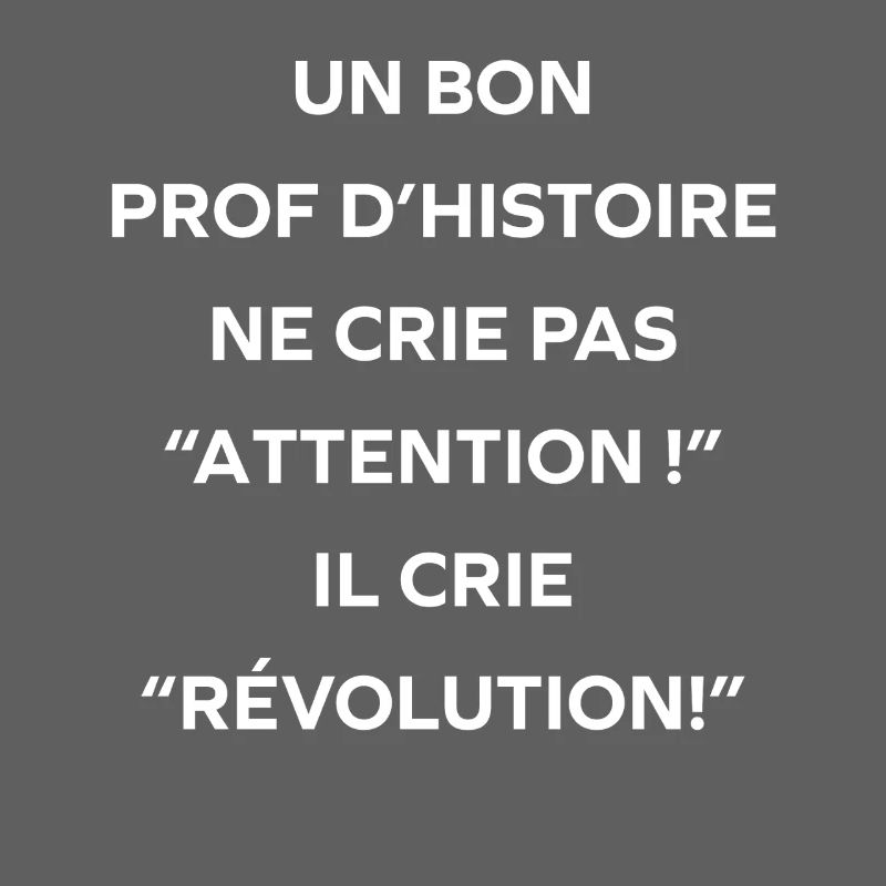 Prof d'histoire crie Révolution
