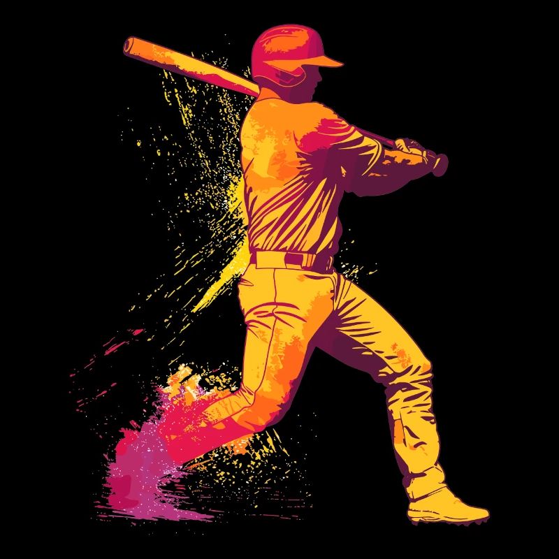 Farbexplosion Baseballschlägerheld