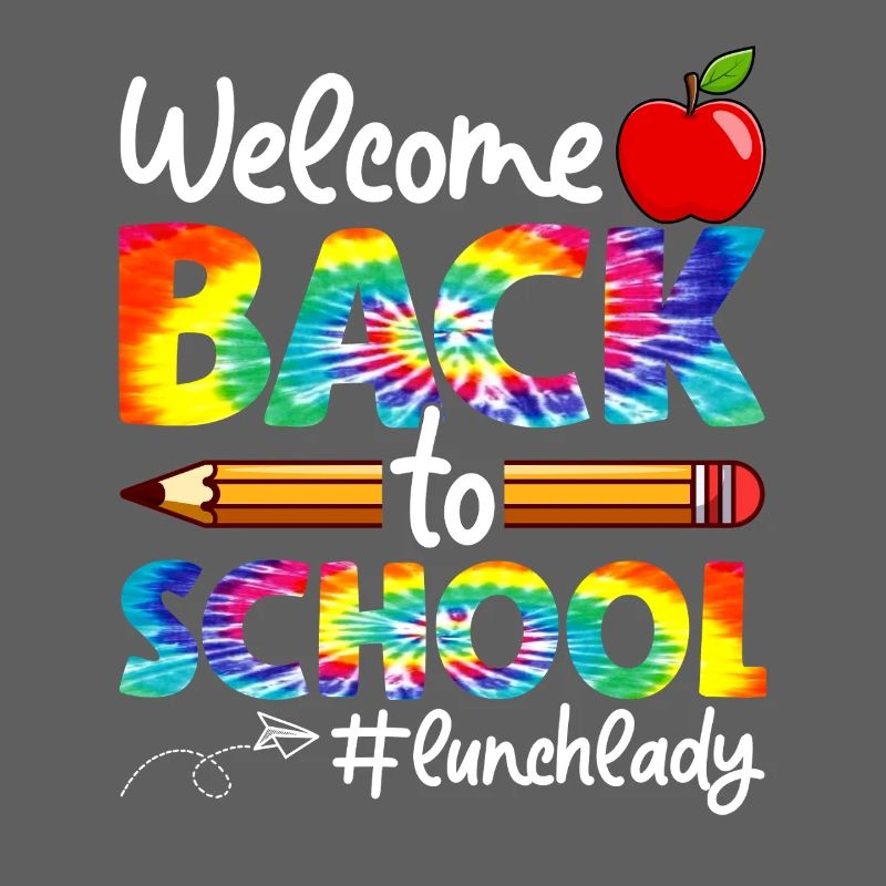 Dame de la cantine de l’équipe Tie Dye Leopard Retour à l’école