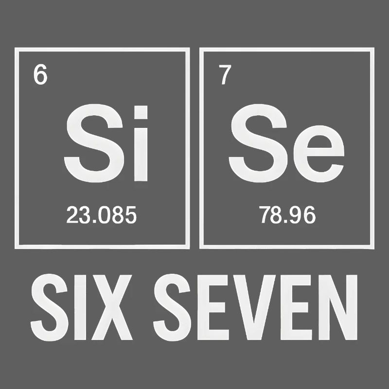 Six Seven 67 Éléments d’humour de mème Chimie