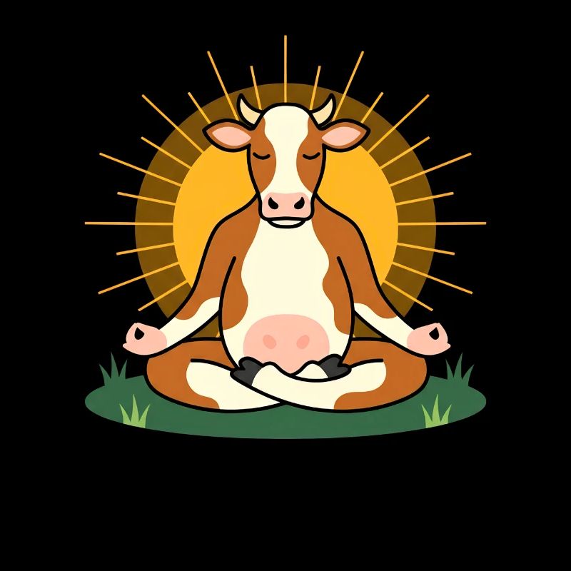 Sun Meditation Cow